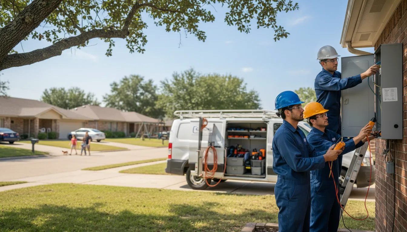 Certified electrician providing emergency electrical services in La Coste, TX